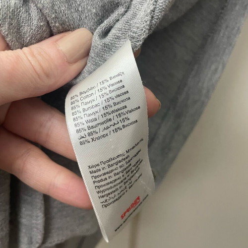 Jacket Large with hood used, gray, size L