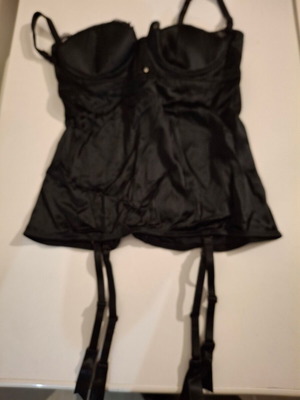 Intimissimi women's corset bustier with garters new, black