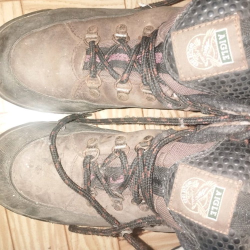 Aigle athletic shoes size 37 used, beige brown