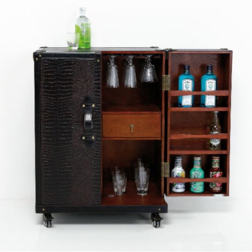 Colonial Trunk bar vintage style with multiple functions