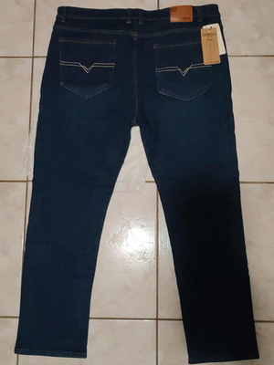 Ανδρικό παντελόνι jean χειμερινό με επένδυση fleece νέο