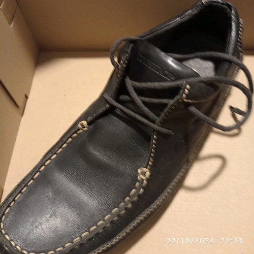 Lumberjack men's leather shoes black moccasins like new size 43