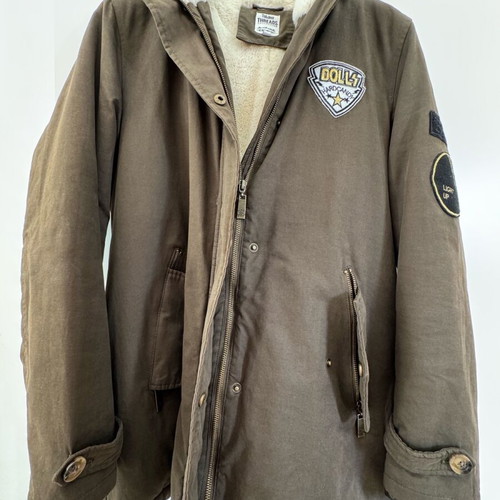 Toi&Moi jacket with detachable fur like new, green