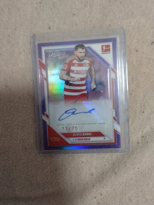 Oliver Burke Autograph Card 13/75 new