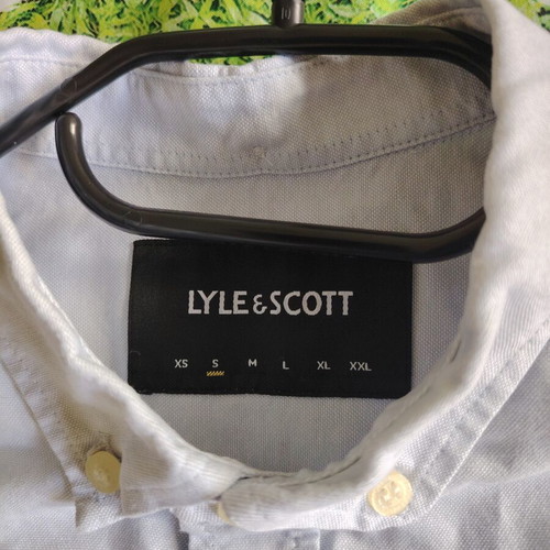Lyle & Scott Oxford Short Sleeved Shirt S like new, blue