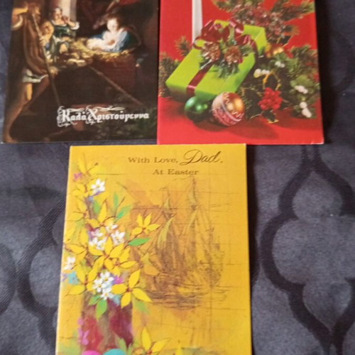 Postcards used, set of 3 from the 70s