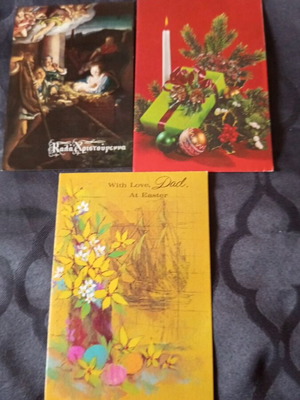 Postcards used, set of 3 from the 70s