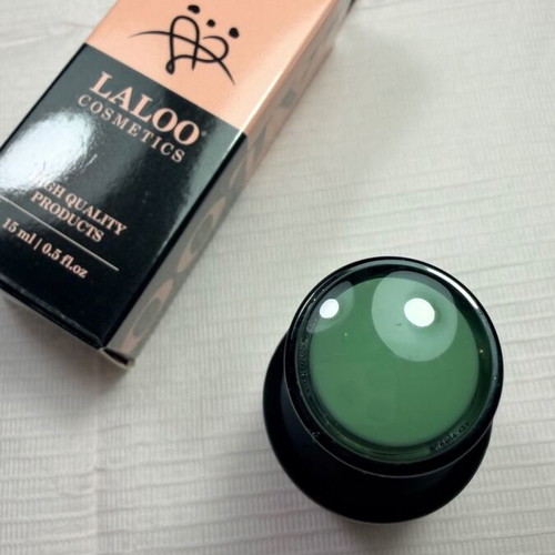 Laloo semi-permanent green oil color nails green color gel polish like new