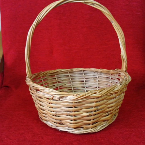 Handmade basket, diameter 28 cm, height 30 cm