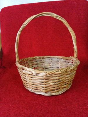 Handmade basket, diameter 28 cm, height 30 cm