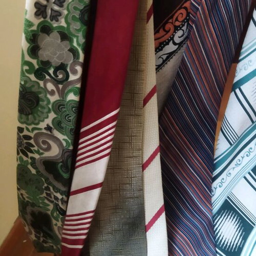 Fashion ties from the 70s and 80s like new, multicolored