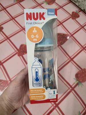 NUK Μπιμπερό Γυάλινο 0-6 Μηνών Ολοκαίνουριο Κατά Των Κολικών