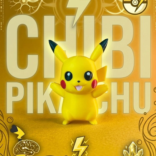 Chibi Pikachu figure new, 3D printed collectible