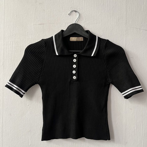 Crop top black used, size S-M