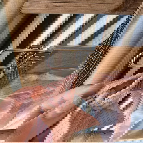 Магио долна част M меко розово с райета регулируемо