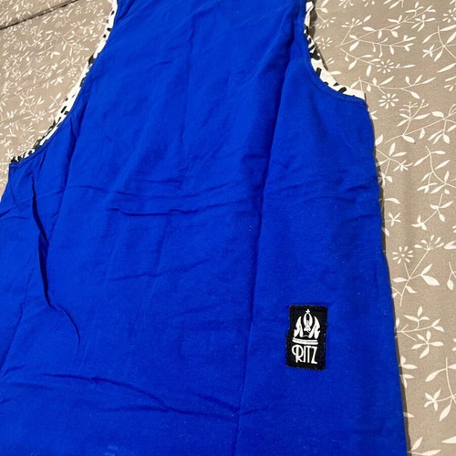 Sleeveless athletic tank top size large T-shirt sleeveless size Large Color royal blue 100% cotton