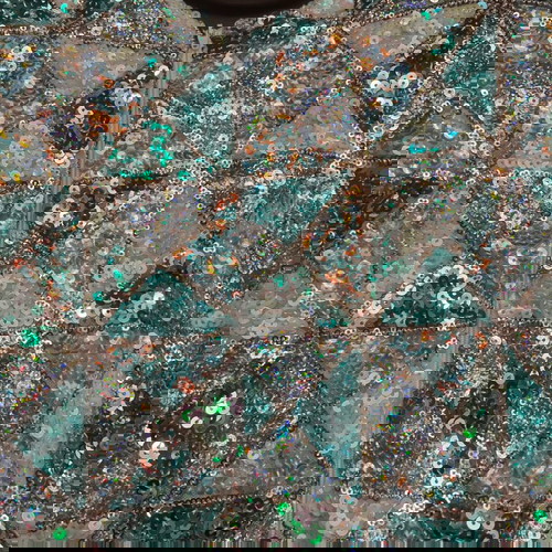 Βραδινό φόρεμα μεταχειρισμένο με πούλιες, μέγεθος medium, πολύχρωμο