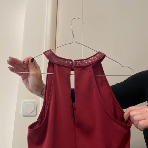 Promod halter neck tops, size M, black and bordeaux