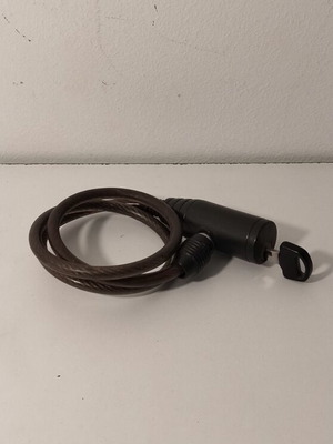 Security lock with flexible wire cable and key used