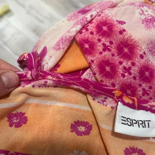 Y2K Esprit cami top with colorful floral pattern, used, size S