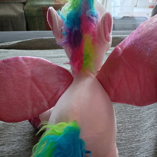 Large Jumbo Plush Unicorn Pegasus with Wings and Colorful Mane