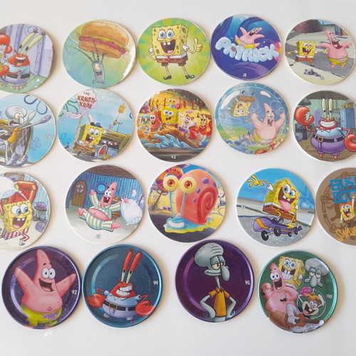 Chipicao SpongeBob caps set of 19, 4 metallic, used