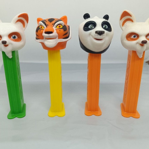 Pez Kung Fu Panda figures used, set