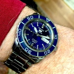 Seiko 5 Sports ανδρικό ρολόι μεταχειρισμένο, μπλε καντράν, αυτόματο