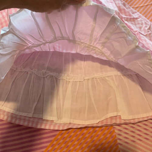 Mothercare dress 12-18 months like new with diaper cover pink-white