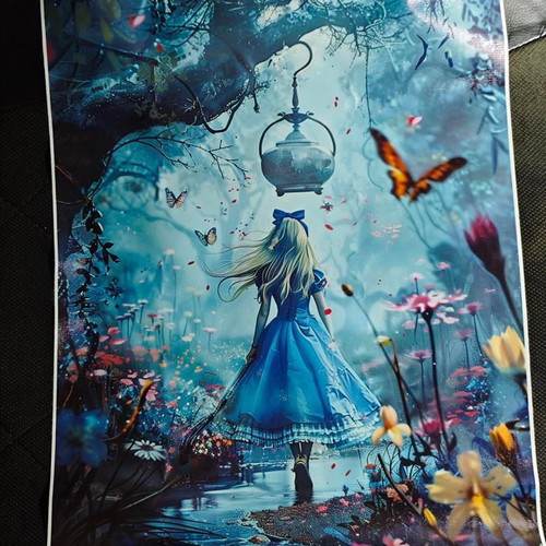 Canvas print Alice in Wonderland 30x40 like new