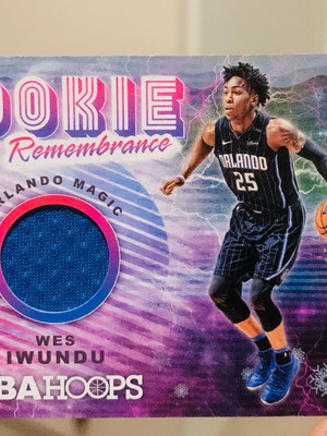 NBA Hoops Wes Iwundu Rookie Patch like new