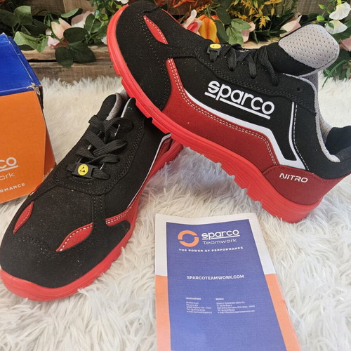 Sparco Nitro Marcus S3L Safety Shoes New, Size 45, Red