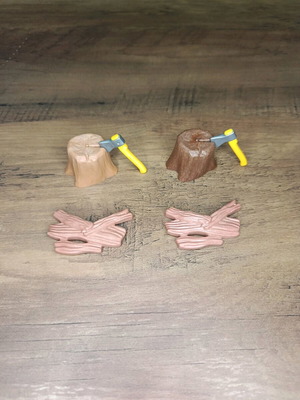 Playmobil wood pieces like new