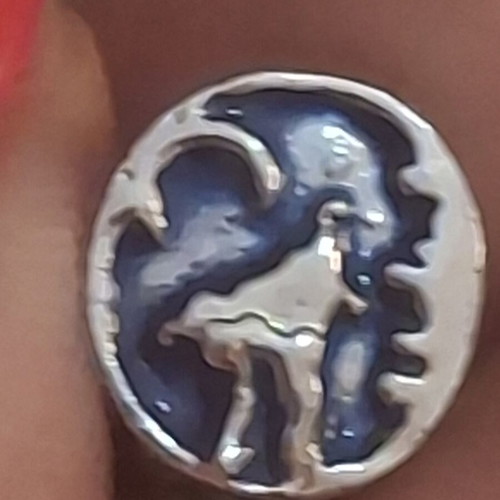 Charm for bracelets, new, blue and silver