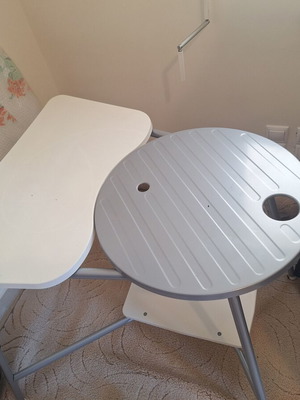 Table with white and gray surfaces