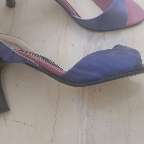 Jiani satin sandals used, size 36, pink and purple