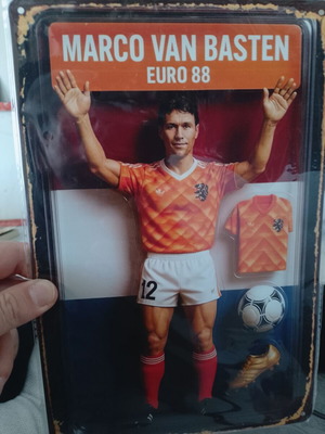 Metal Collectible Sign Marco van Basten Euro 88 New