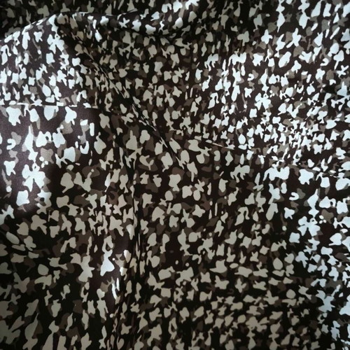 Midi dress with V neckline and brown and white floral new, size XL