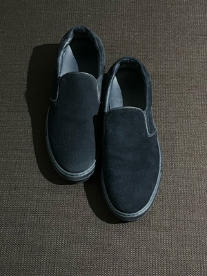 Moncler Suede Slip On Sneakers unisex like new, dark blue, size 40
