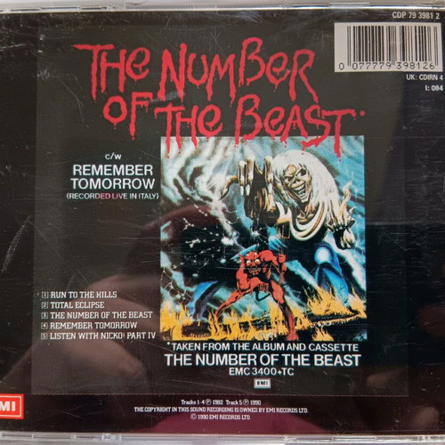 Iron Maiden Run To The Hills / The Number Of The Beast CD used 1990