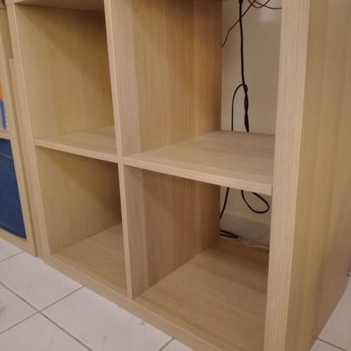 IKEA KALLAX shelf like new, wood/beige color