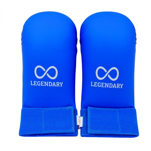Legendary karate gloves PU and sponge blue XS-XL new