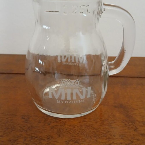 Mini Mytilinis Ouzo Glass Pitcher 0.25 lt like new