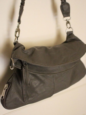 Shoulder bag gray like new with adjustable features