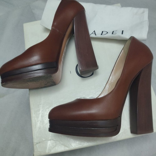 Casadei brown leather high heel pumps size 37
