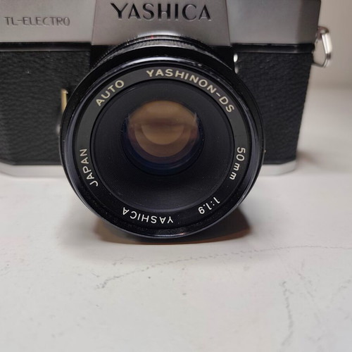 Vintage film camera Yashica TL Electro used with Yashinon-DS 50mm lens