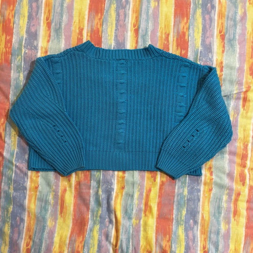 Blue knitted cardigan used Star Body H, size S