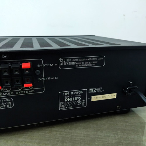 Philips FA650 integrated stereo amplifier 2x40W RMS used, phono, made in Japan
