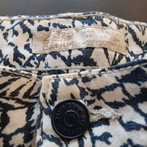 ZARA elastic pants black beige like new
