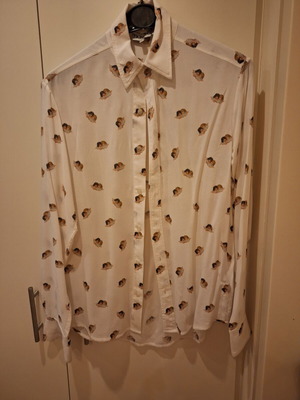 Fiorucci shirt like new, white and brown, size S
